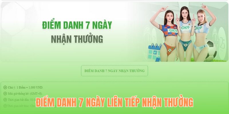 Quà tặng cho thành viên điểm danh 7 ngày liên tục